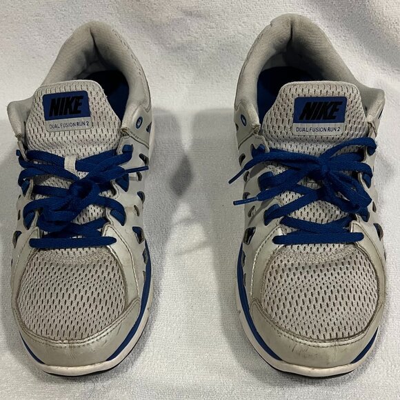 Nike Dual Fusion Run 2 Men SZ 11.5 Grey/Blue Athletic Trainer Shoes 599541-010 - Picture 1 of 6